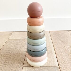 Neutral Pastel Stacking Rings Toy - Soft Tones